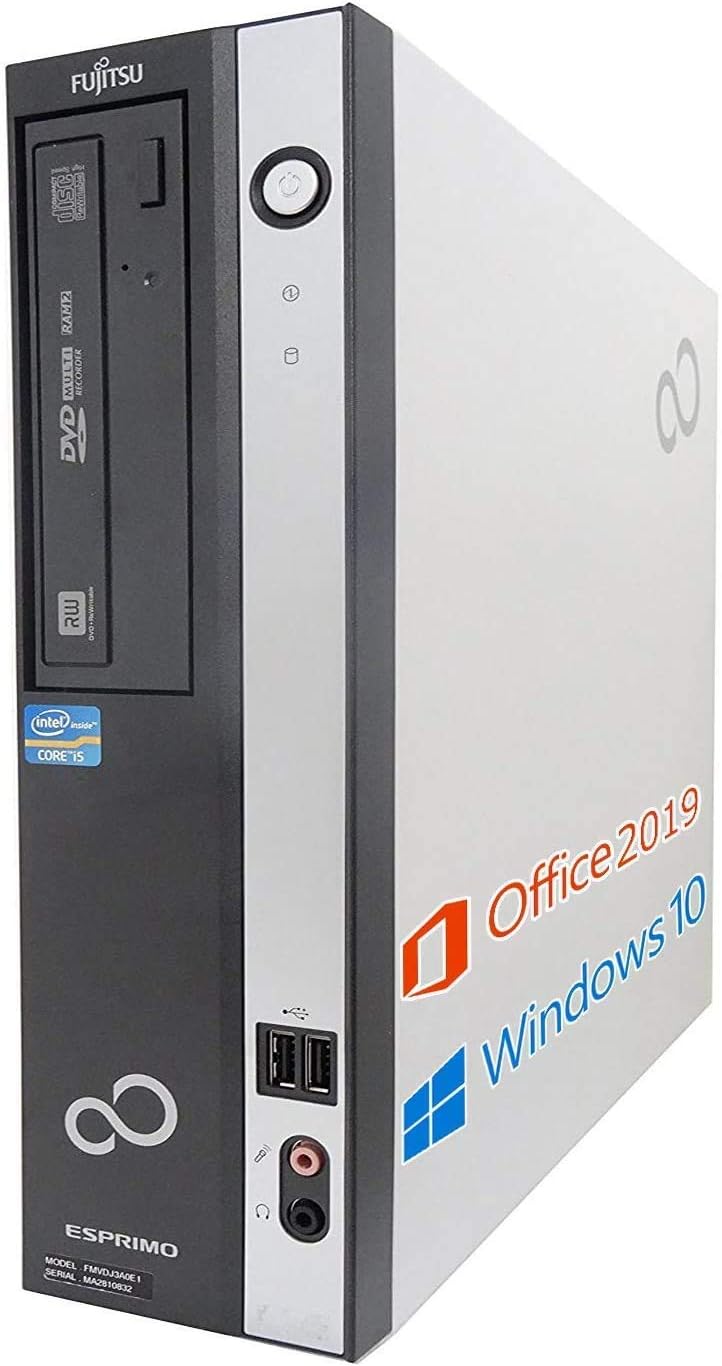 整備済み 富士通 デスクトップPC D582 Core i3-3220/MS Office 2019/Win 10/8GB HDD 500GB