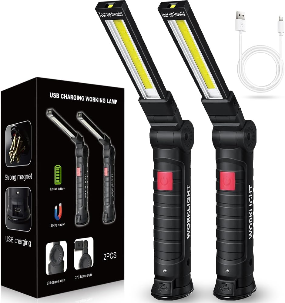 USB充電式 LEDワークライト 2個セット アウトドア・キャンプ用
