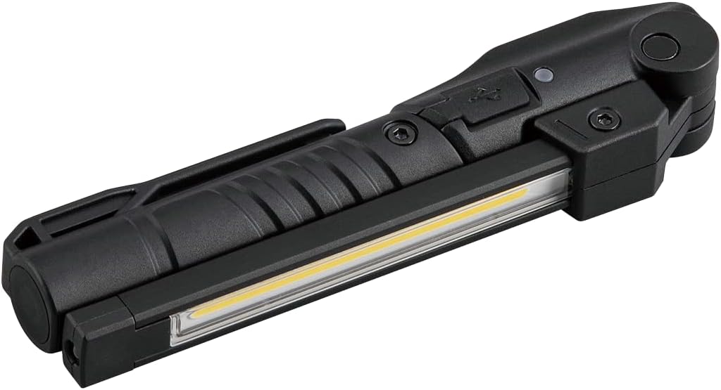 充電式LED折りたたみライト 防水機能・マグネット付き 角度調整180° AL815V KTC