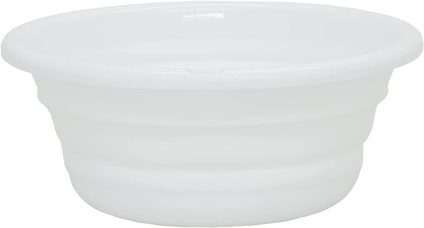 洗面器 折りたたみ式 小 ホワイト 湯おけ バケツ AZ-5604