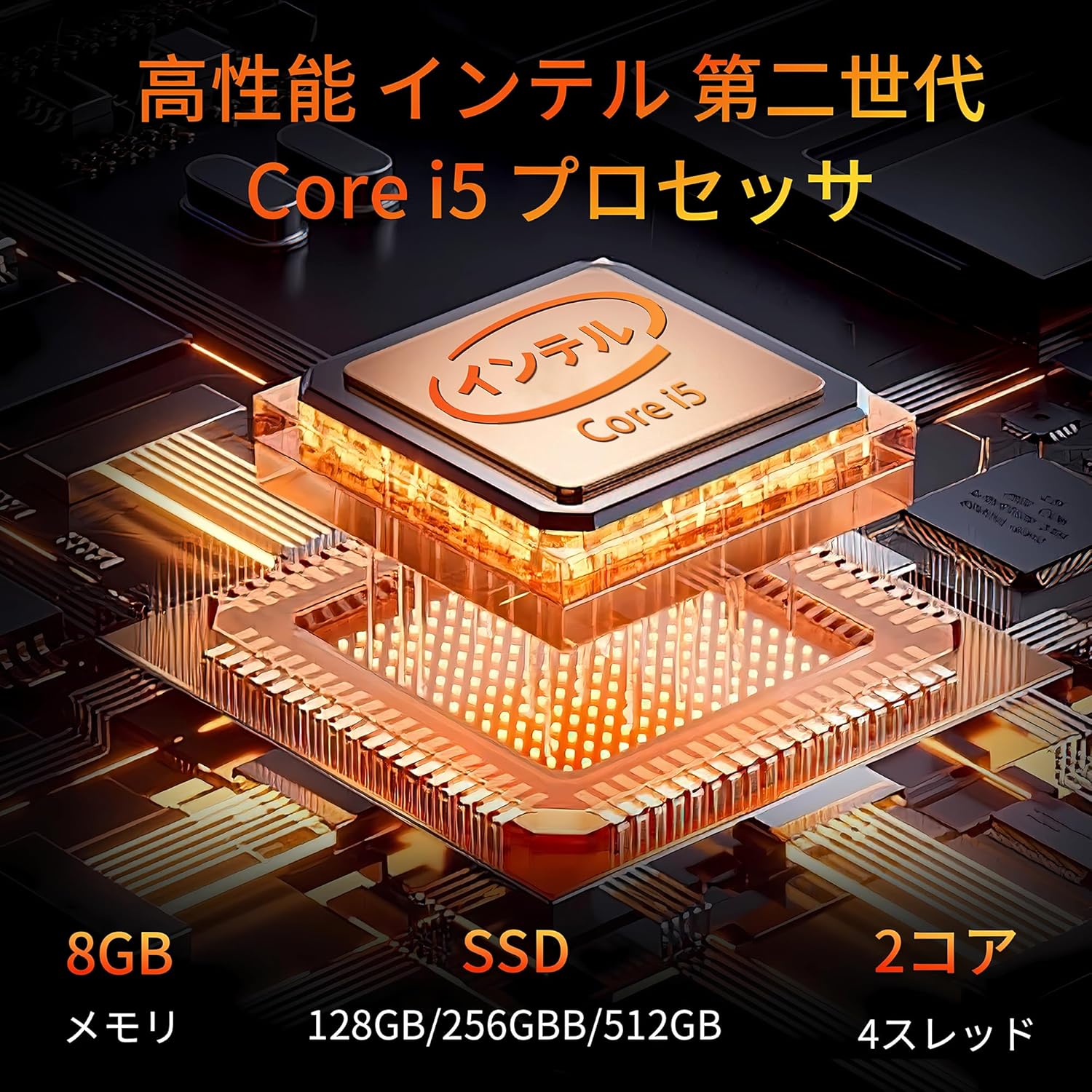 22インチ一体型デスクトップパソコン Core i5 Windows 11搭載 MS Office 2019付属 (メモリー:8GB, SSD:256GB)