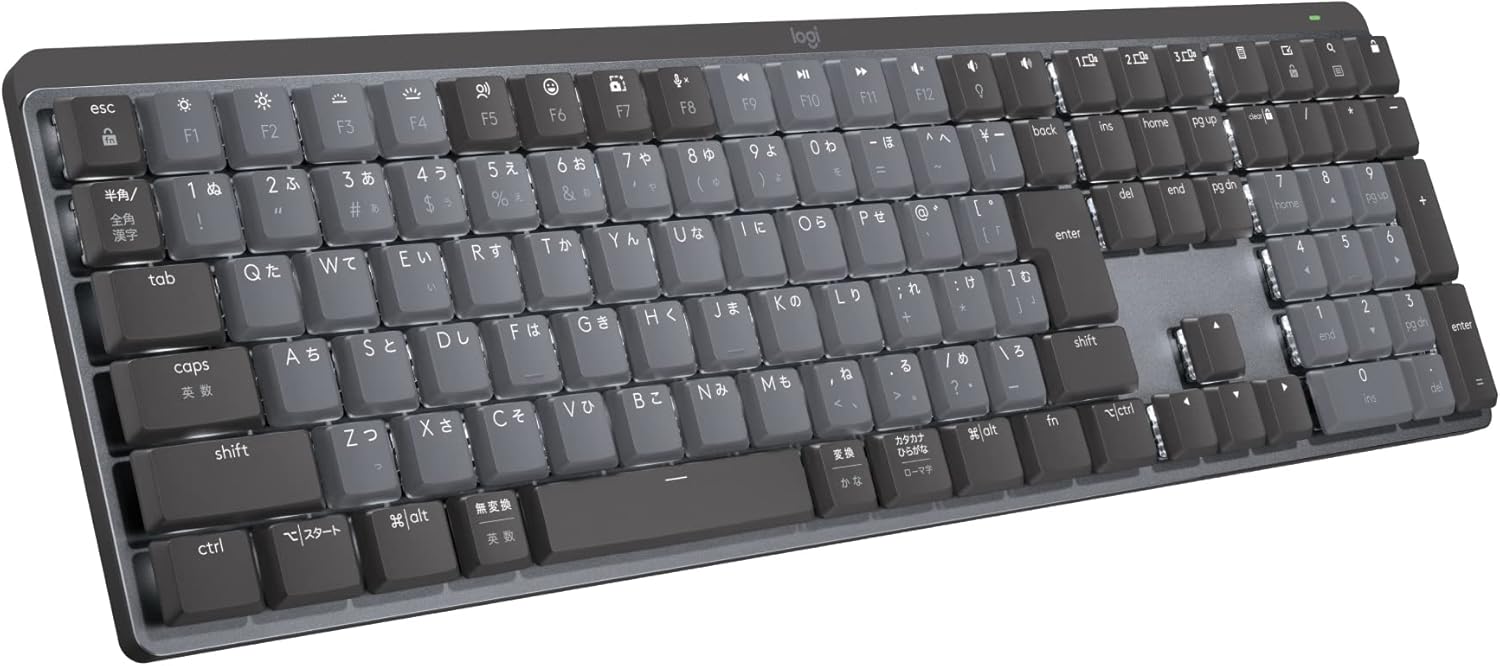 ロジクール KX850FL ワイヤレス メカニカルキーボード 赤軸 テンキー付き グラファイト
