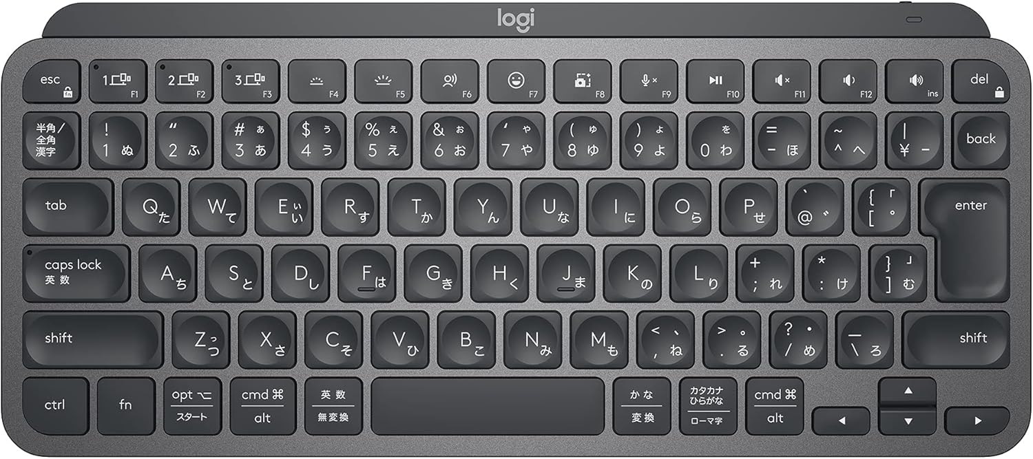 ロジクール MX KEYS mini ワイヤレス充電式キーボード グラファイト 日本語配列