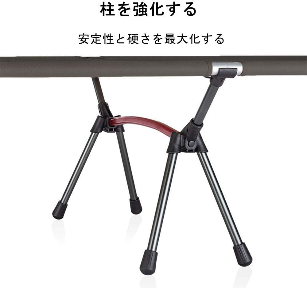 2WAYアウトドアキャンプコット 折りたたみベッド 高さ調節可能 150kg耐荷重 軽量収納袋付き (ブラック)