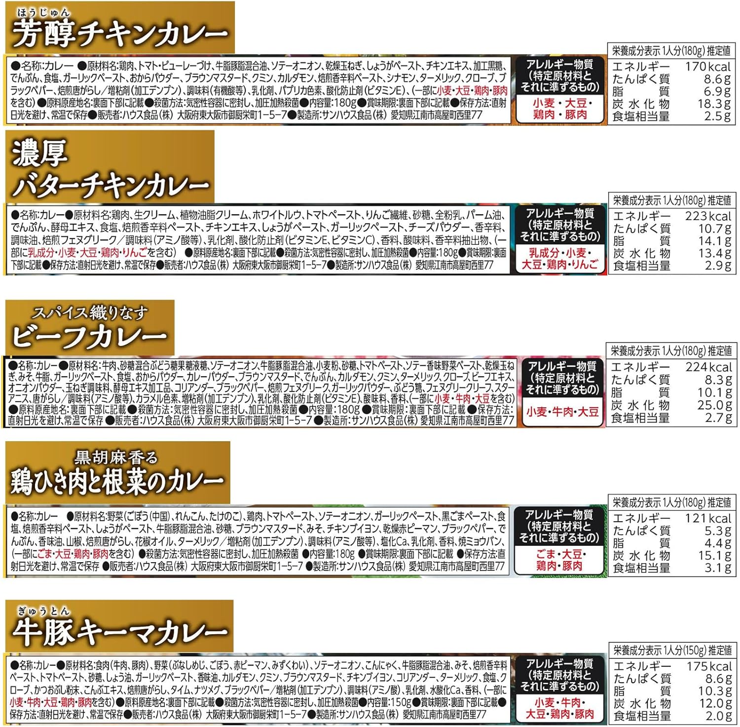 人気店シリーズ レトルトカレー9種セット (ボックス付き)