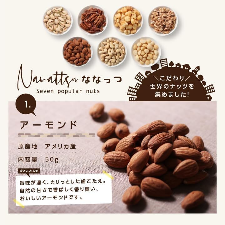 父の日ギフト 山下屋荘介 7種ミックスナッツ詰め合わせ(各約45g/個包装)