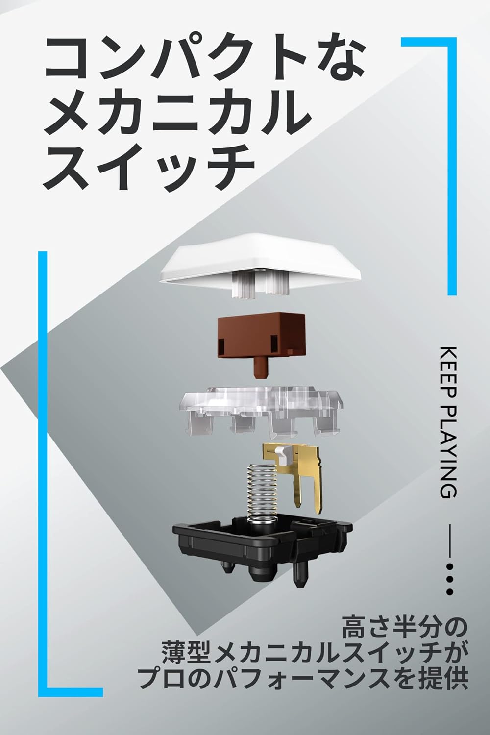 ファイナルファンタジー XIV 推奨 有線タクタイルゲーミングキーボード G813-TCWH 日本語配列 ホワイト