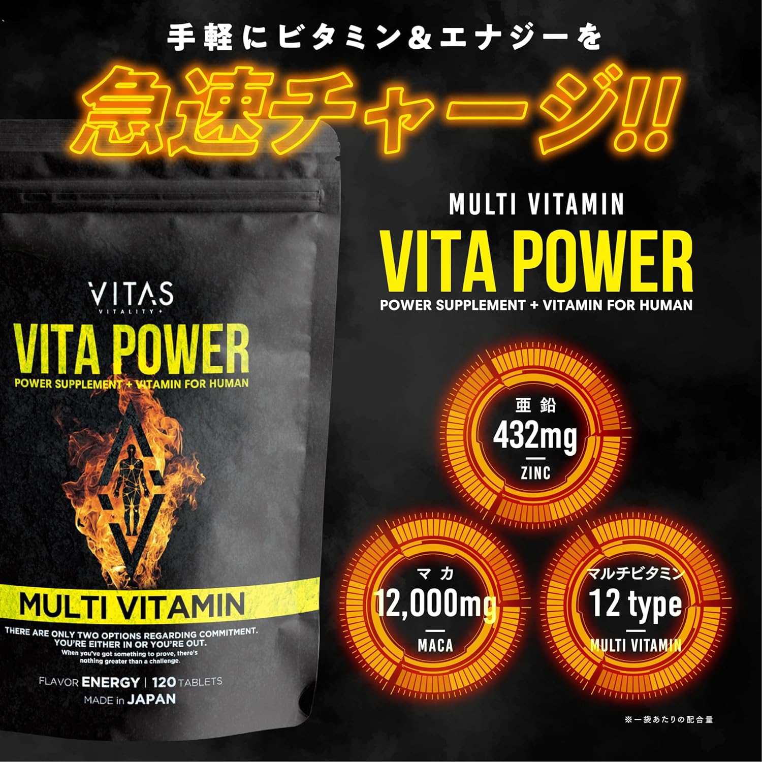 VITA POWER マカ亜鉛マルチビタミン 30日分 120粒