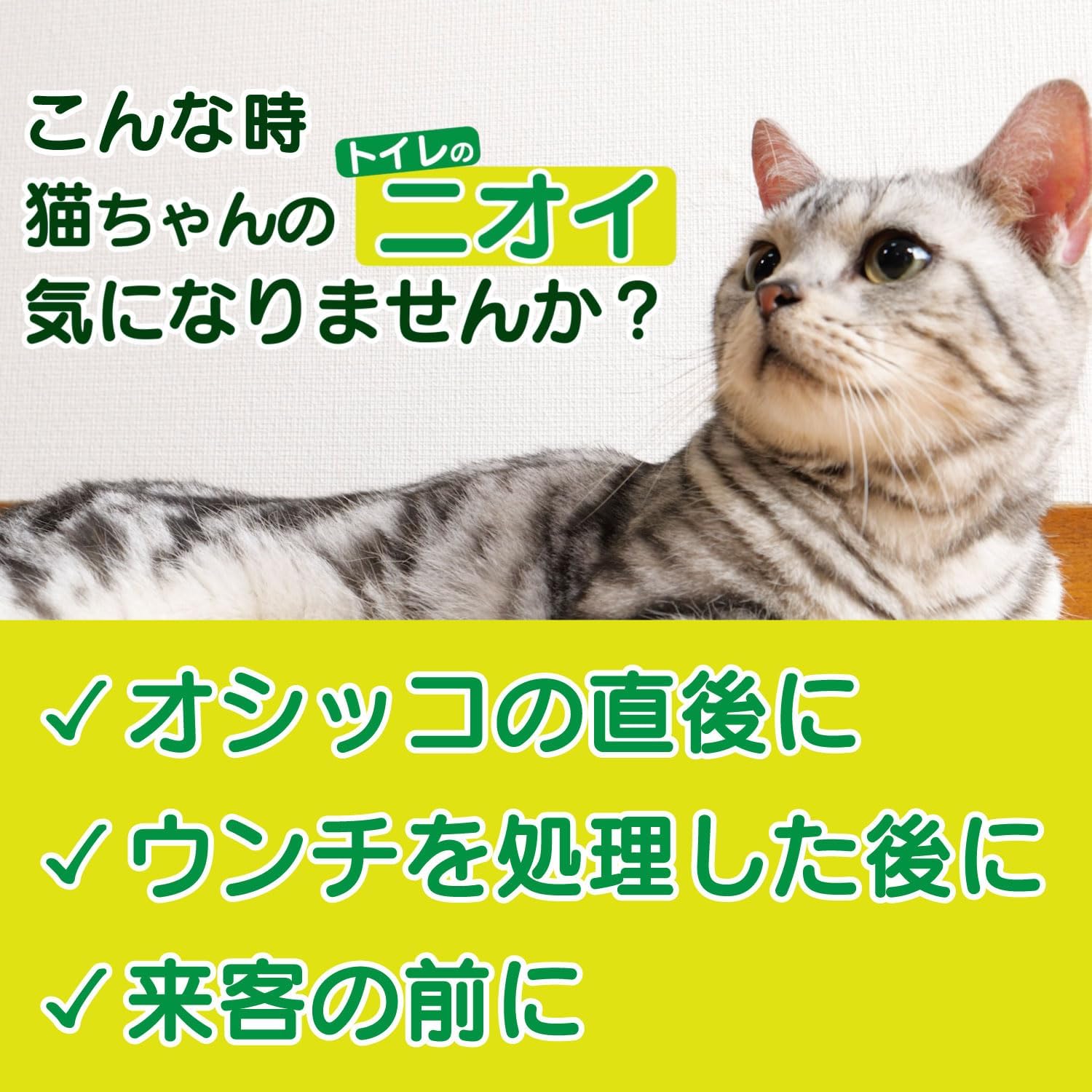 猫用置き型消臭剤 フレッシュグリーン 400ml×2個 [まとめ買い]