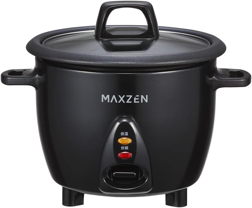 二人暮らし向けコンパクト炊飯器 3合タイプ 自動保温機能付き ブラック MRC-TX301-BK