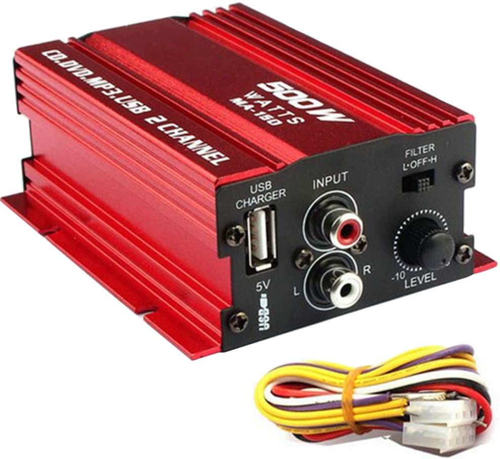 12V コンパクトカーオーディオ用デジタルサブウーファーアンプ 2CH