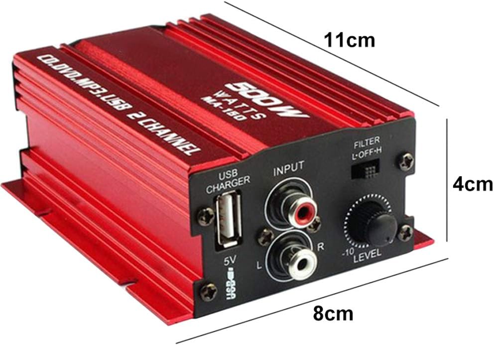 12V コンパクトカーオーディオ用デジタルサブウーファーアンプ 2CH
