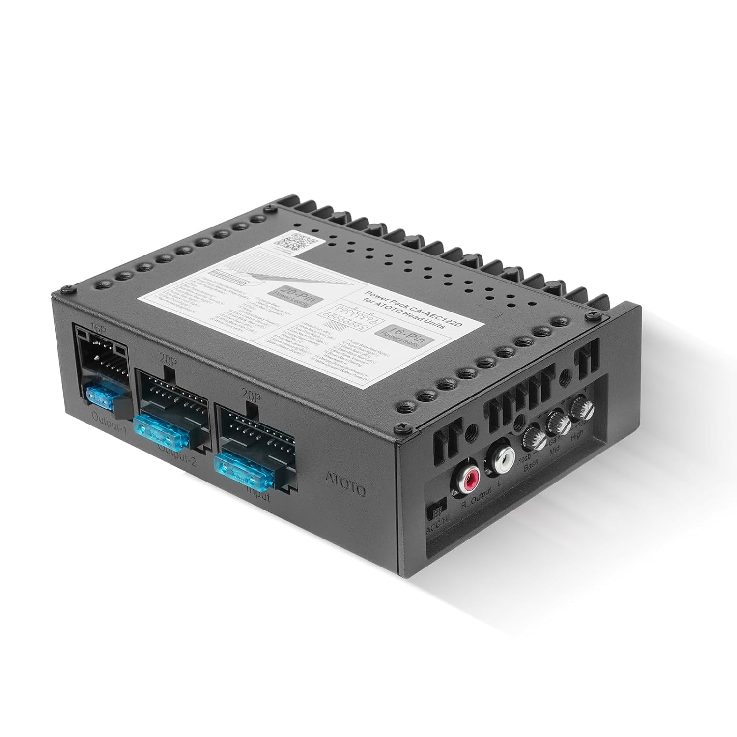 ATOTO CA-AEC122D 4チャンネルカーアンプ（7V-30V入力対応、低歪み、108dB SNR）