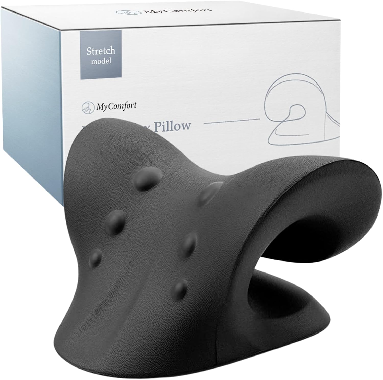 父の日ギフト MyComfort 首ストレッチ枕 健康器具 肩甲骨を伸ばす ブラック