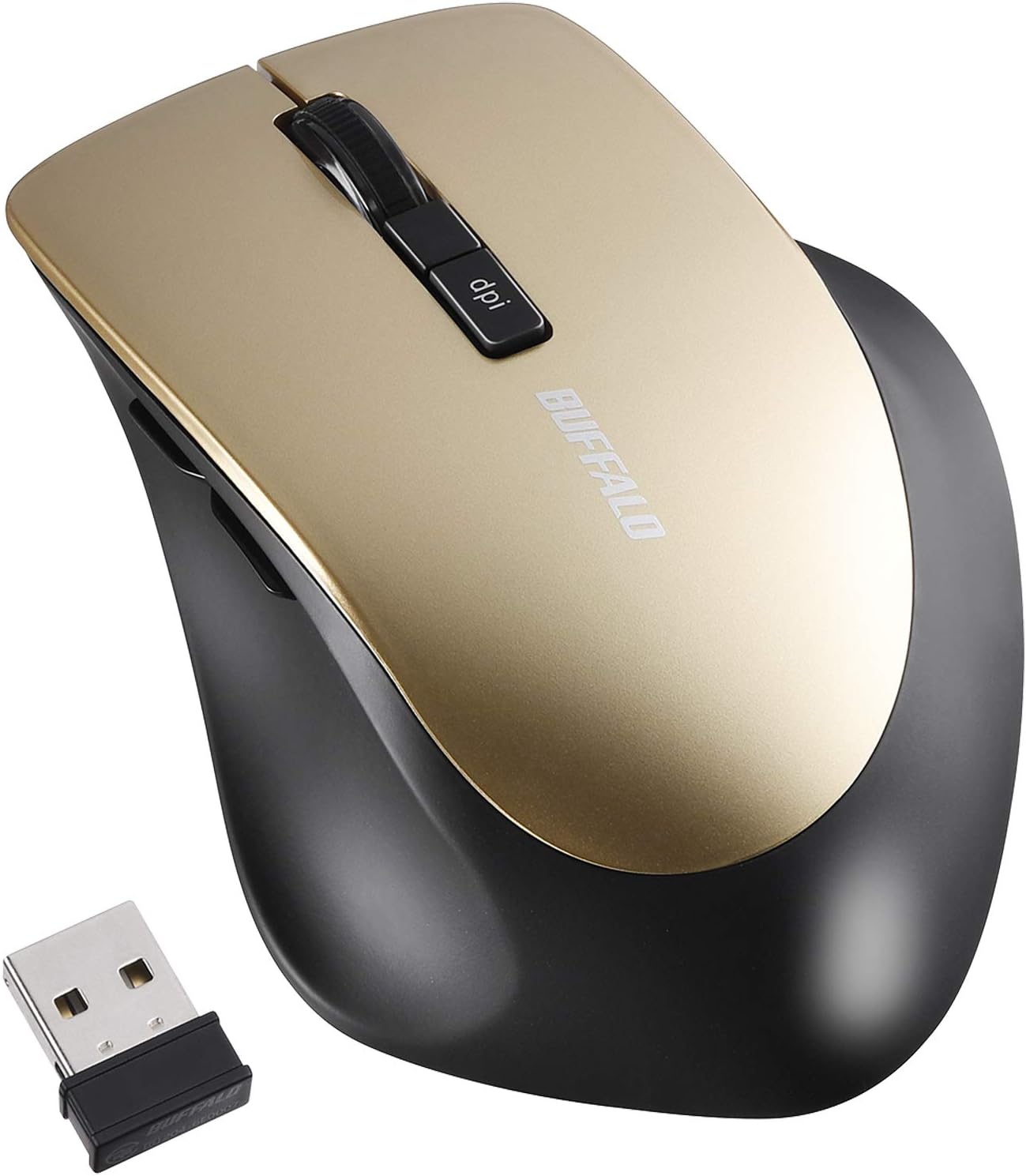 バッファロー 無線静音マウス 5ボタン シャンパンゴールド BSMBW325SG