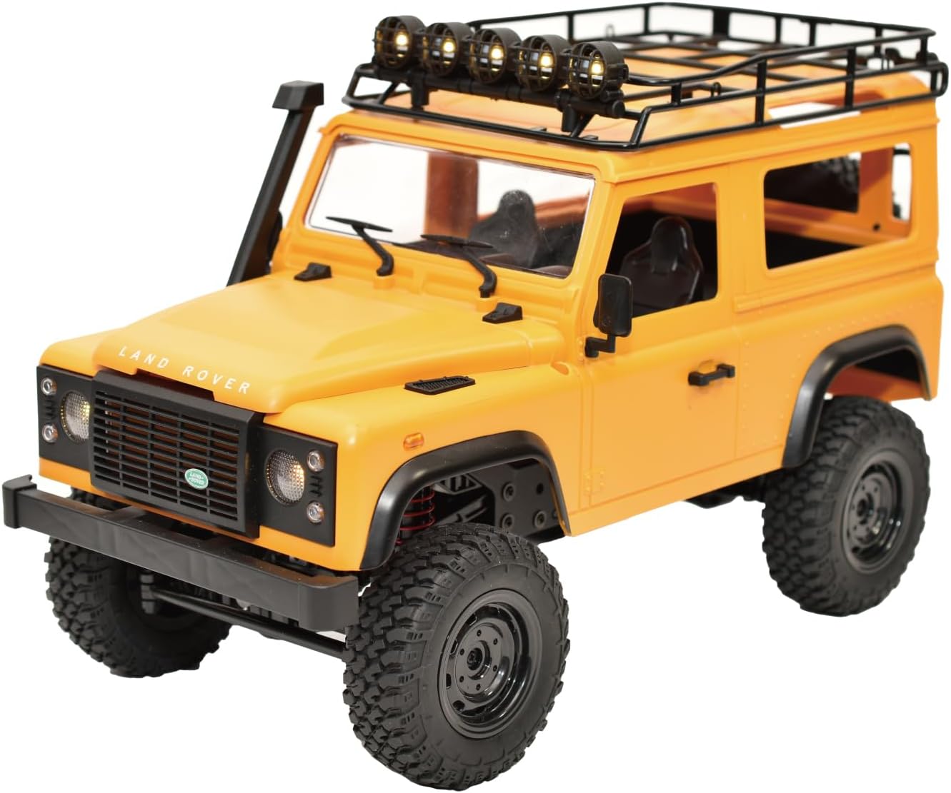 ランドローバー ディフェンダー90 1/12スケール ラジコンカー RTR（走行可能セット・イエロー・バッテリー・オリジナルステッカー付）