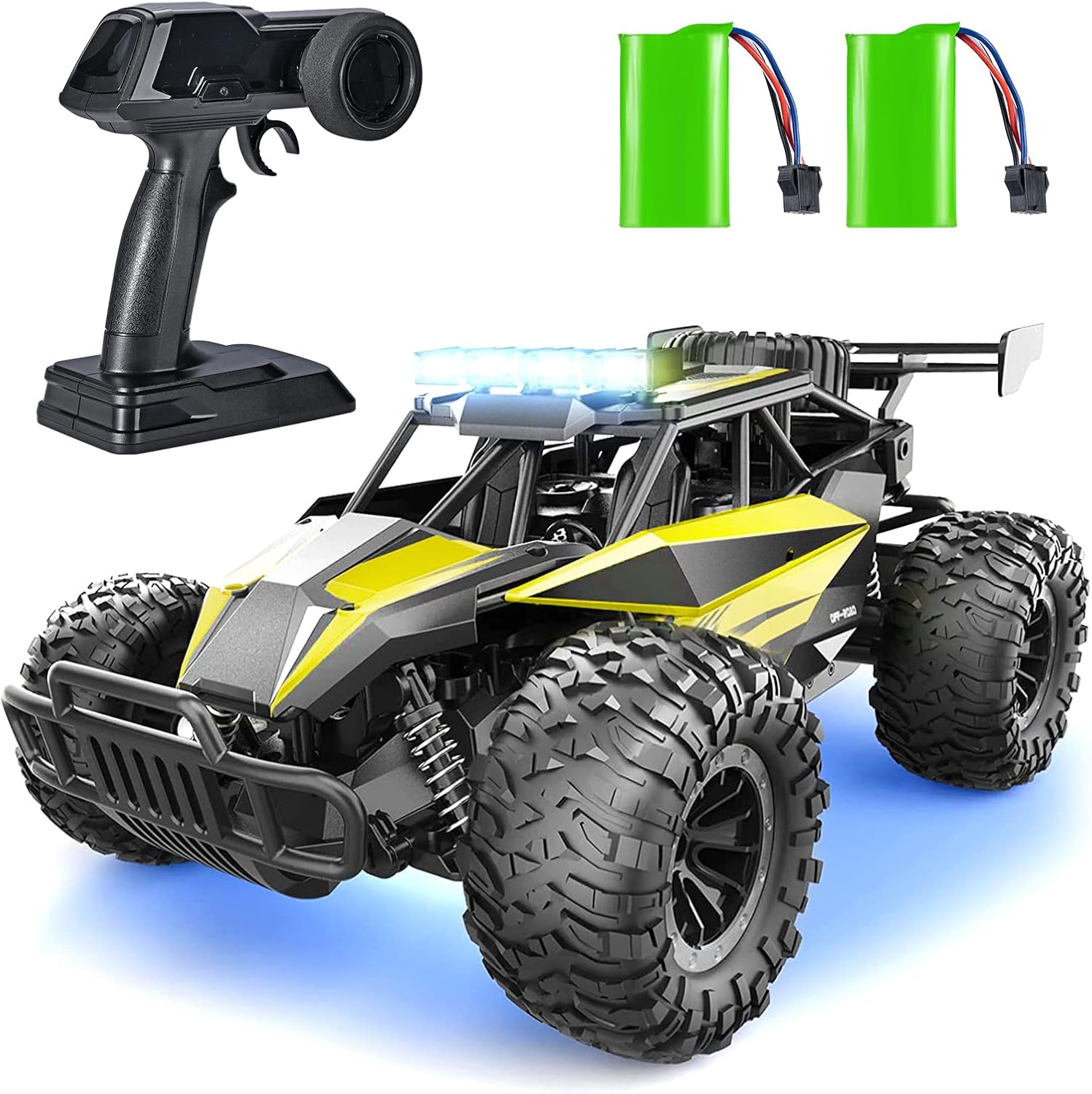 オフロードラジコンカー 1/14 25km/h 充電式 バッテリー2個付き 子供向け