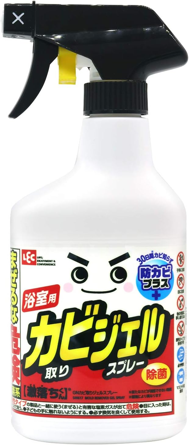 浴室用カビ取りジェルスプレー 400ml - 密着効果で30日間防カビ