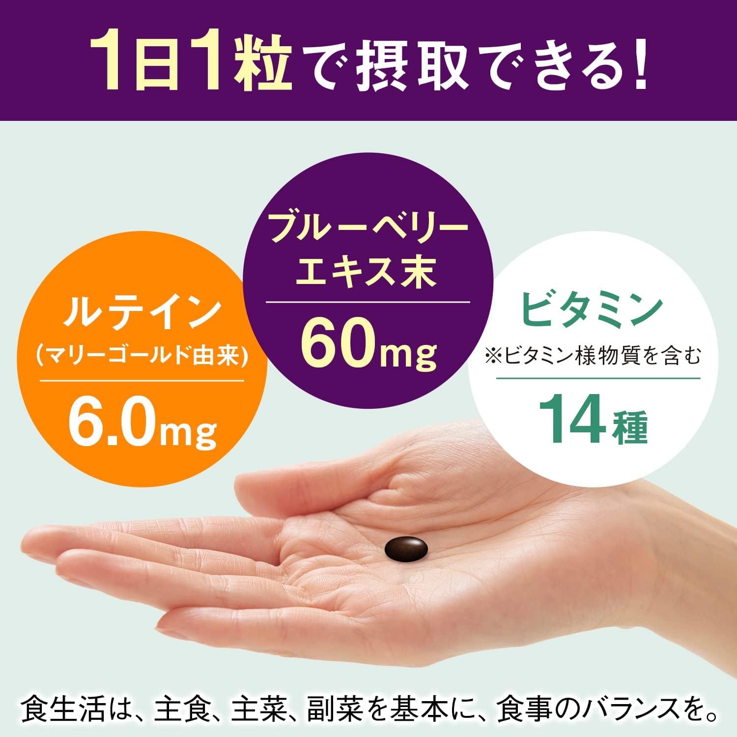 ブルーベリー×ルテイン&マルチビタミンサプリ 60粒 (60日分)