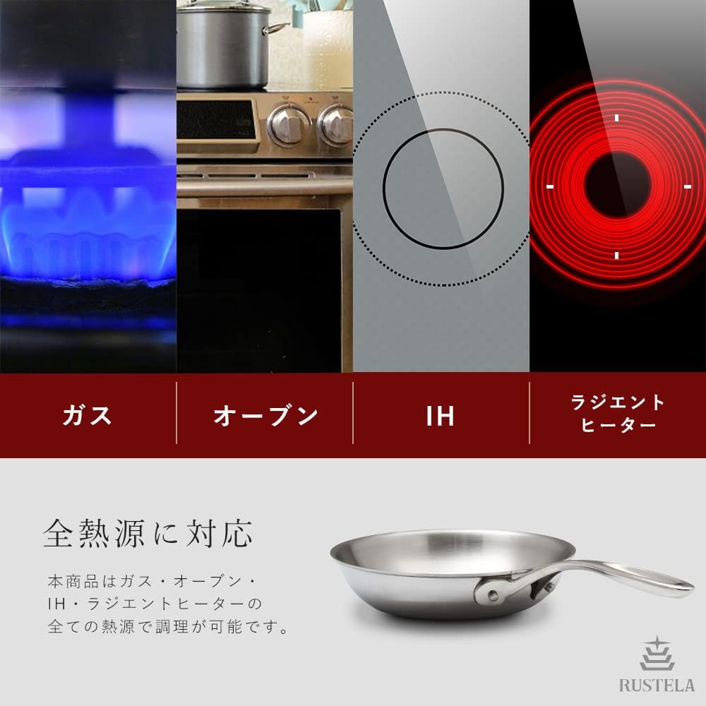 業務用IH対応ステンレスフライパン 28cm 三層構造 食洗器対応