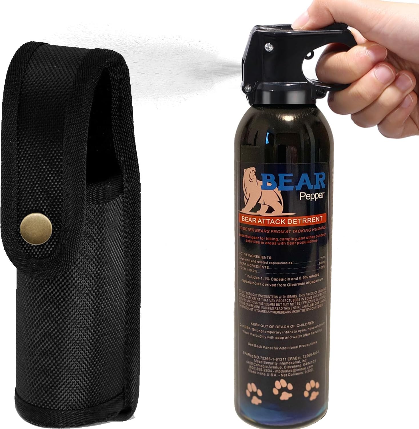 ヒグマ・ツキノワグマ用 熊撃退スプレー 270ml ホルスター付き