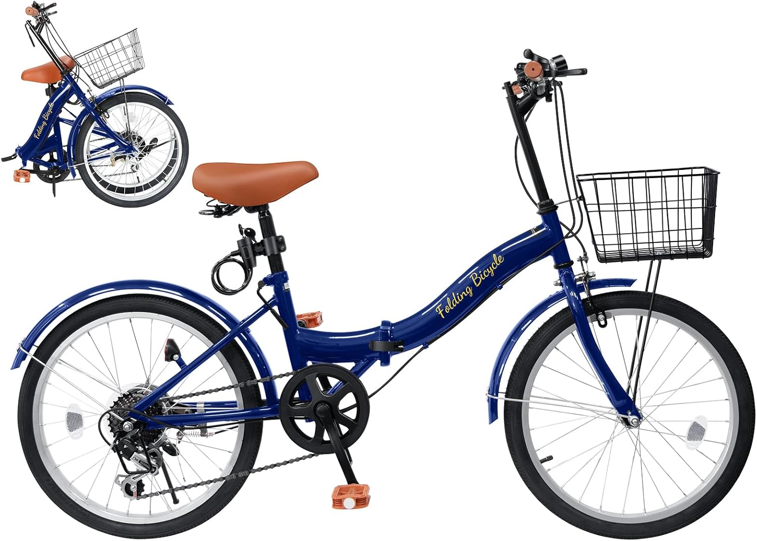 軽量折りたたみ自転車 シマノ7段変速 20/24インチ 高炭素鋼フレーム 男女兼用 通勤・通学用
