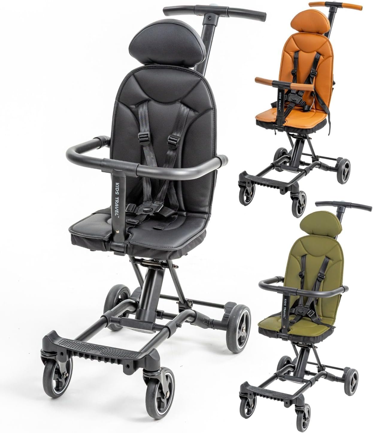 【家族旅行に最適】超軽量コンパクトB型ベビーカー 折りたたみ式 (ブラック)