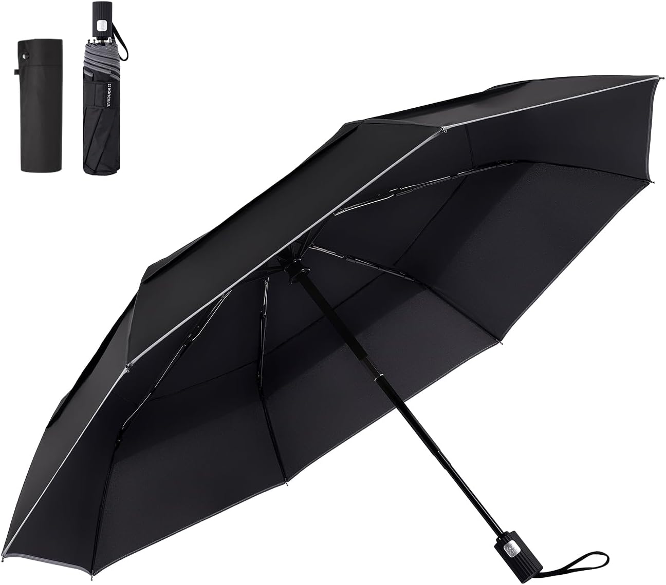 軽量260g 自動開閉折りたたみ傘 8本骨 メンズ・レディース兼用 撥水速乾・耐強風