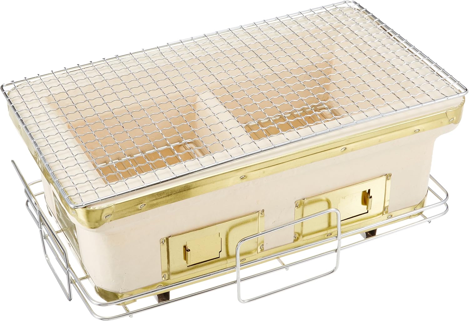 バンドック 長角七輪 大 BD-383 スタンド付【3～4人用】