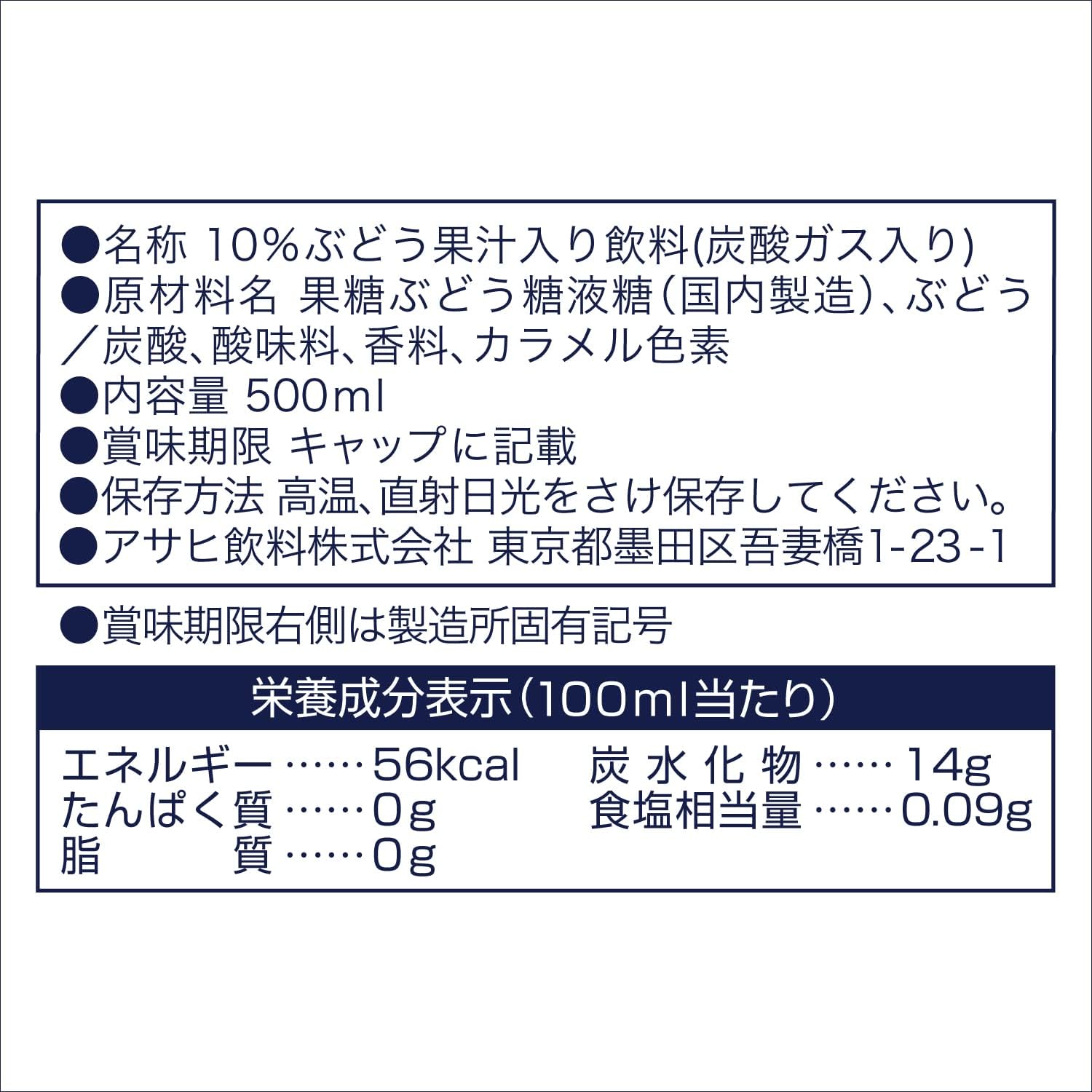 特濃グレープスカッシュ 500ml×24本 - 三ツ矢サイダー [アサヒ飲料]