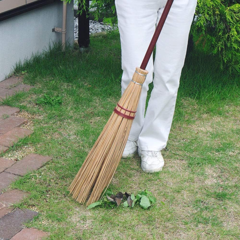 名匠 外苑ほうき ヤシ葉脈製 芝生・道路用 ほうき 穂幅20cm 全長127cm
