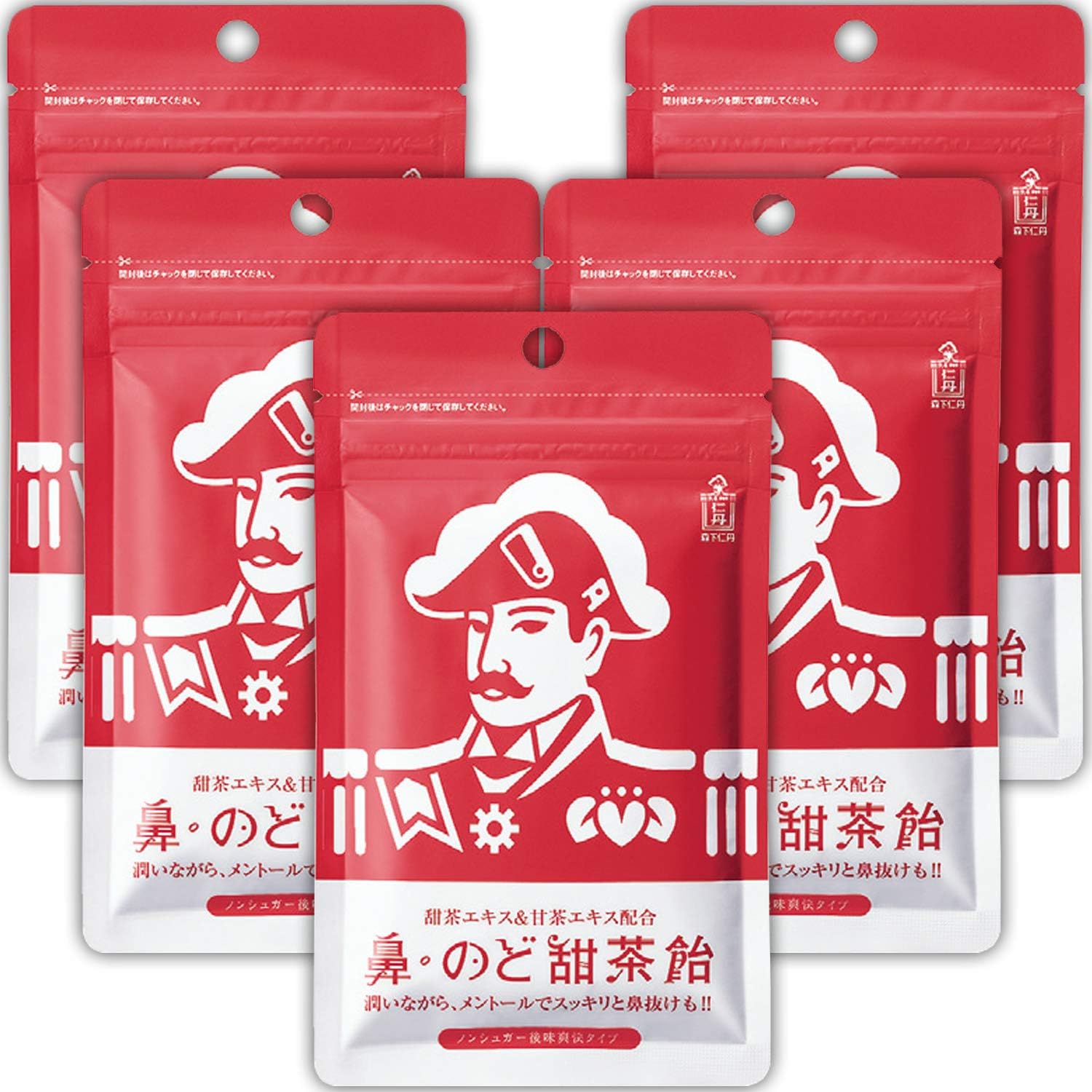 ノンシュガーのど飴 甜茶エキス入り 38g×5袋