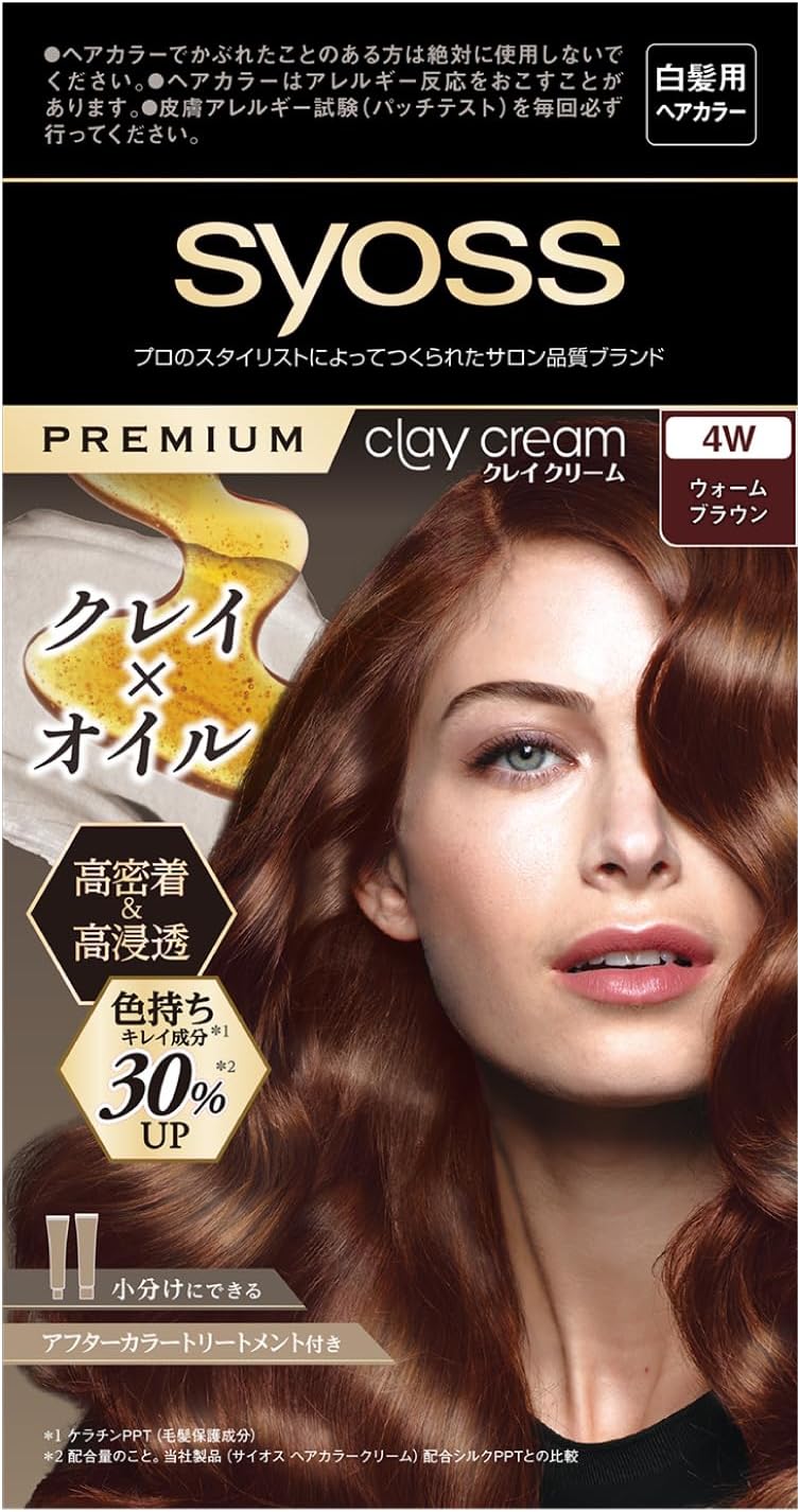 サイオス クレイクリームヘアカラー ４Ｗ ウォームブラウン 白髪染め 8週間持続 [医薬部外品]