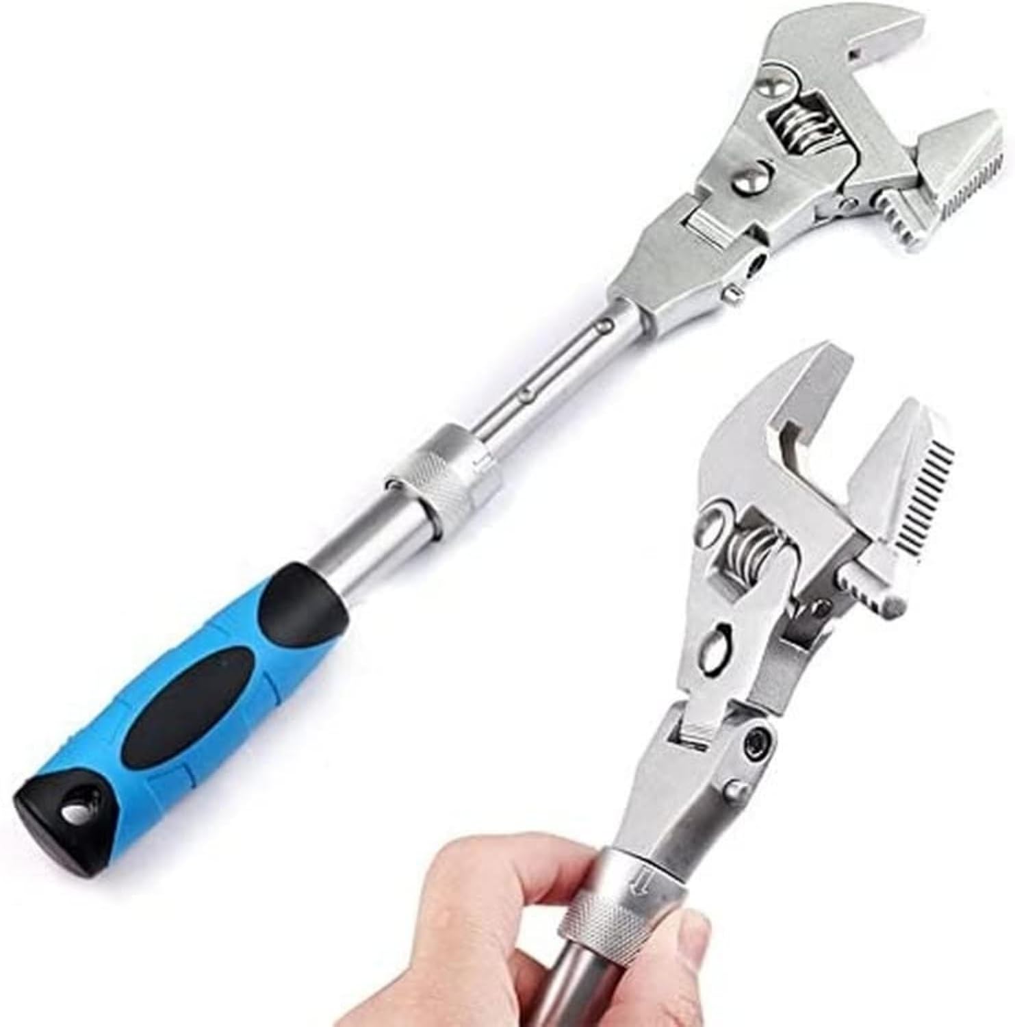 ラチェット式モンキーレンチ 180度回転 多機能 口幅45mm