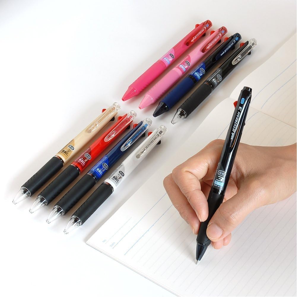 三菱鉛筆 ジェットストリーム 3色ボールペン 0.5mm 白 書きやすい