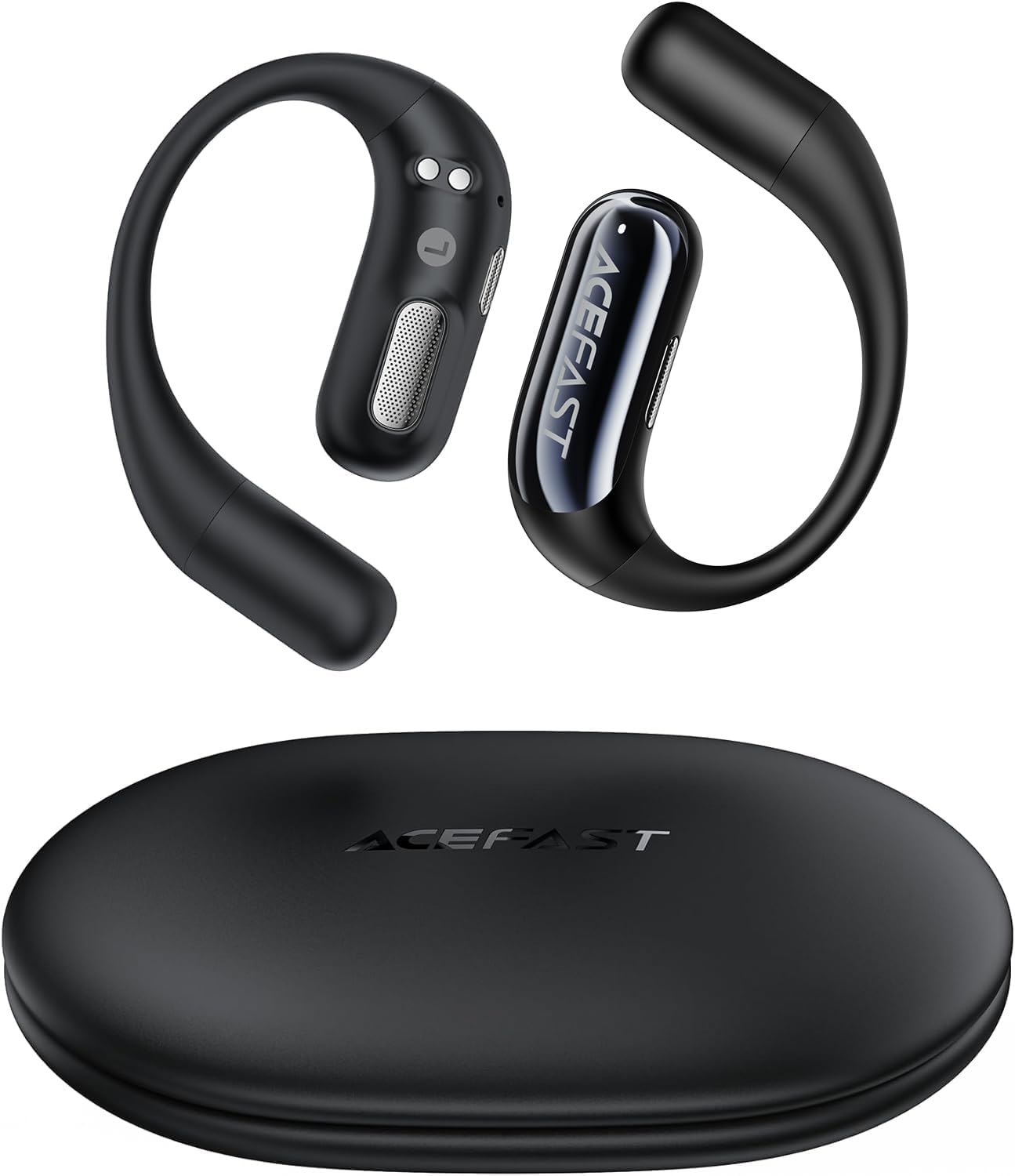 ACEFAST オープンイヤー Bluetooth 5.4 ワイヤレスイヤホン 軽量・スポーツ用 完全分離型 ブラック