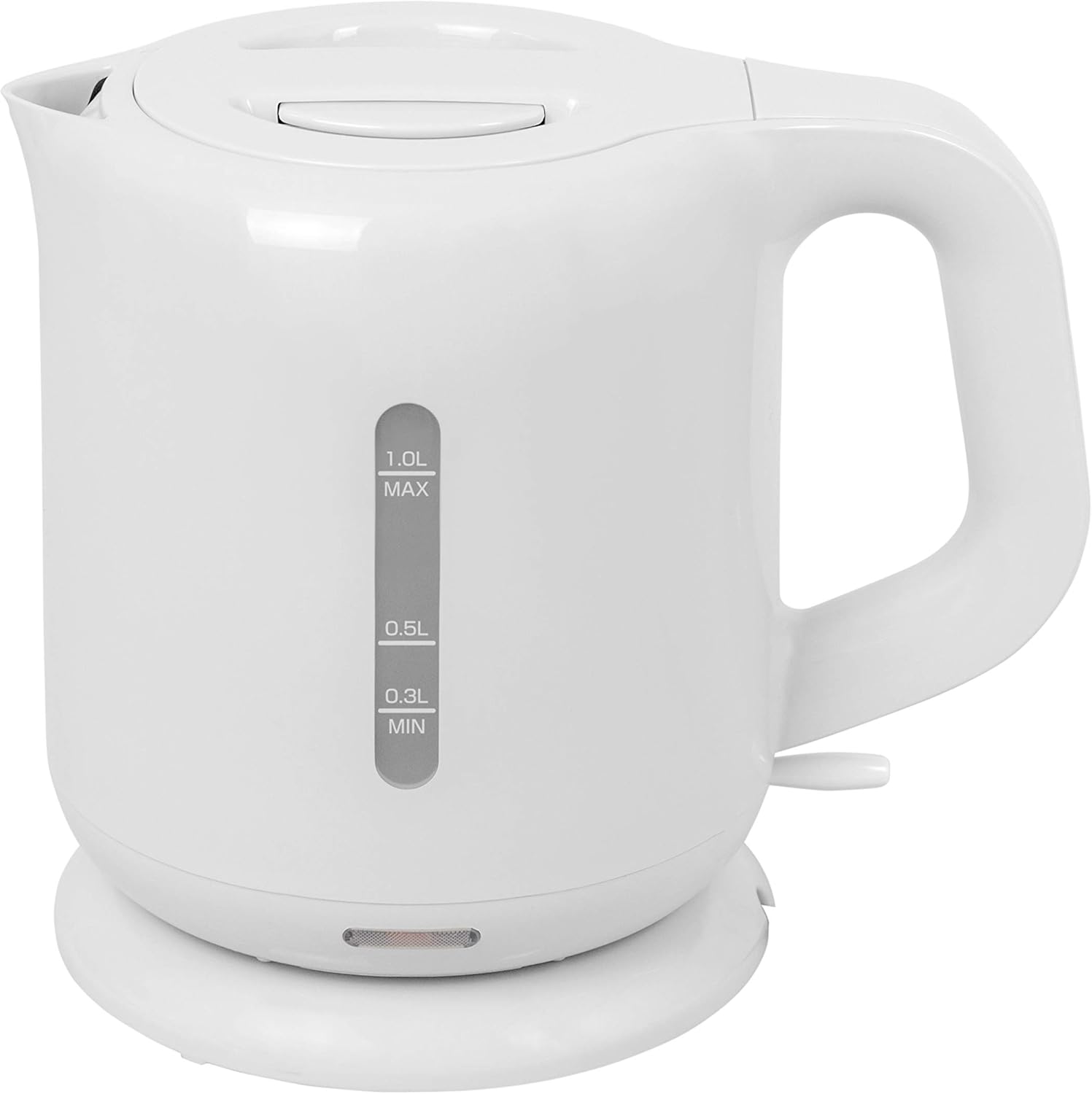 一人暮らし・二人暮らし向け コンパクト電気ケトル 1.0L 沸騰自動OFF機能付き ホワイト DKE-100(W)
