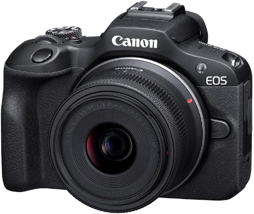 EOS R100 ミラーレス一眼カメラ 標準ズームレンズキット ブラック APS-C 約356g