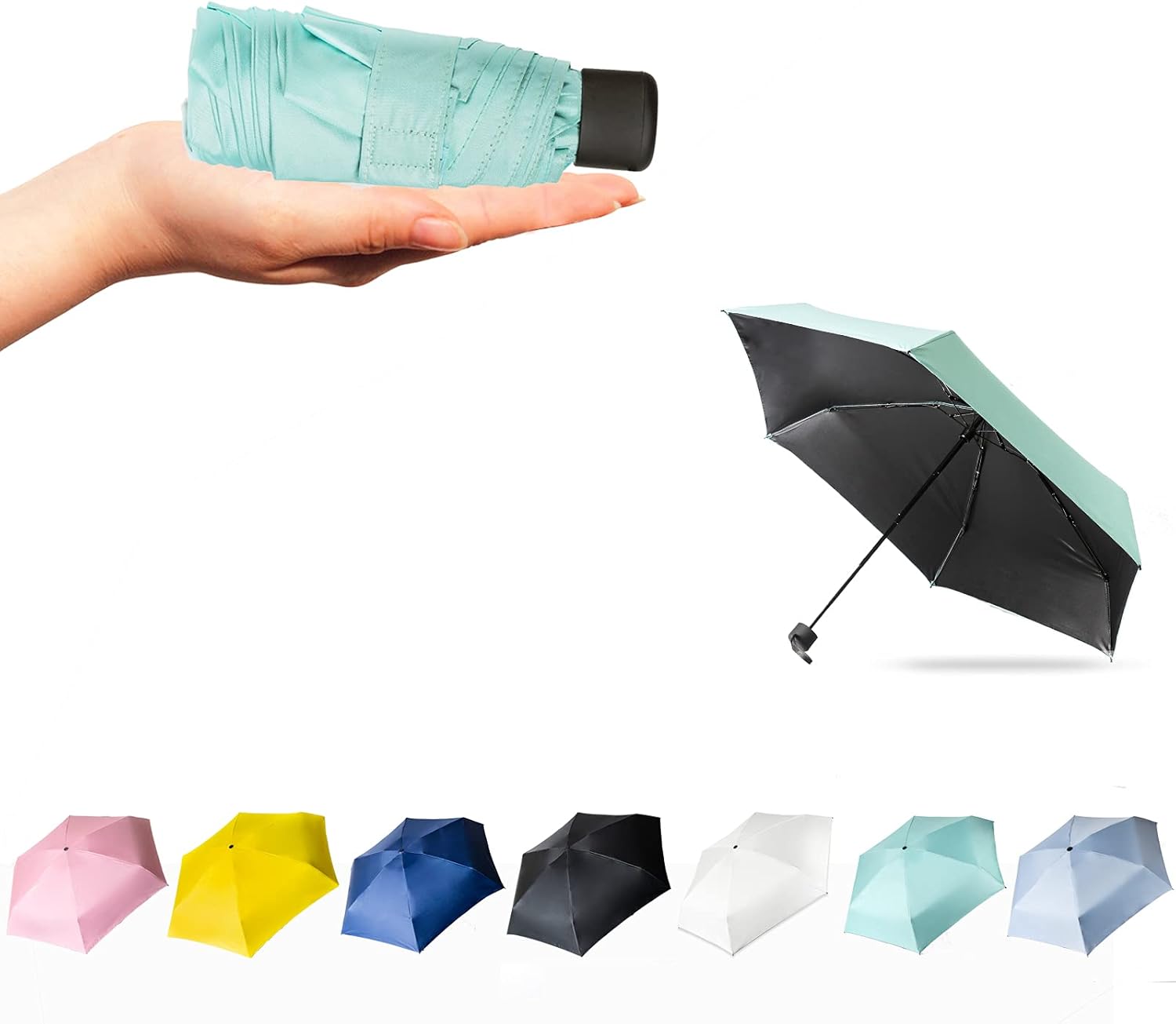 母の日ギフト 超軽量210g UVカット晴雨兼用五つ折りたたみ傘 収納ポーチ付き