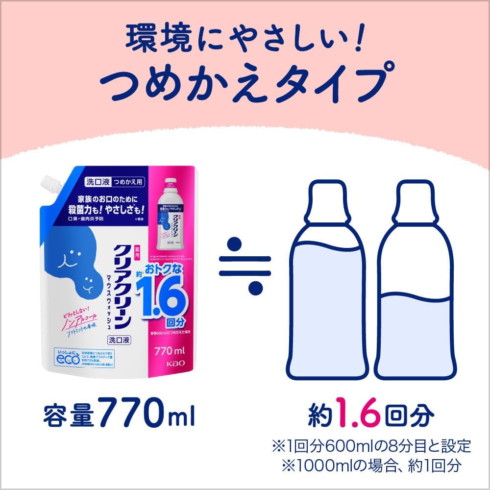 ソフトミントのクリアクリーンマウスウォッシュ詰め替え用 770ml [医薬部外品]