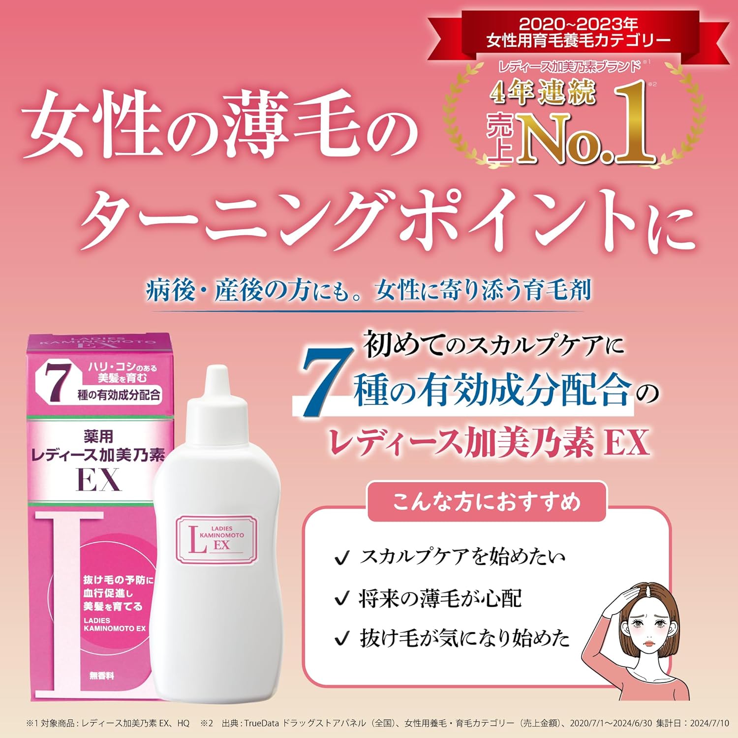 無香料 レディース用加美乃素EX 150mL【医薬部外品】