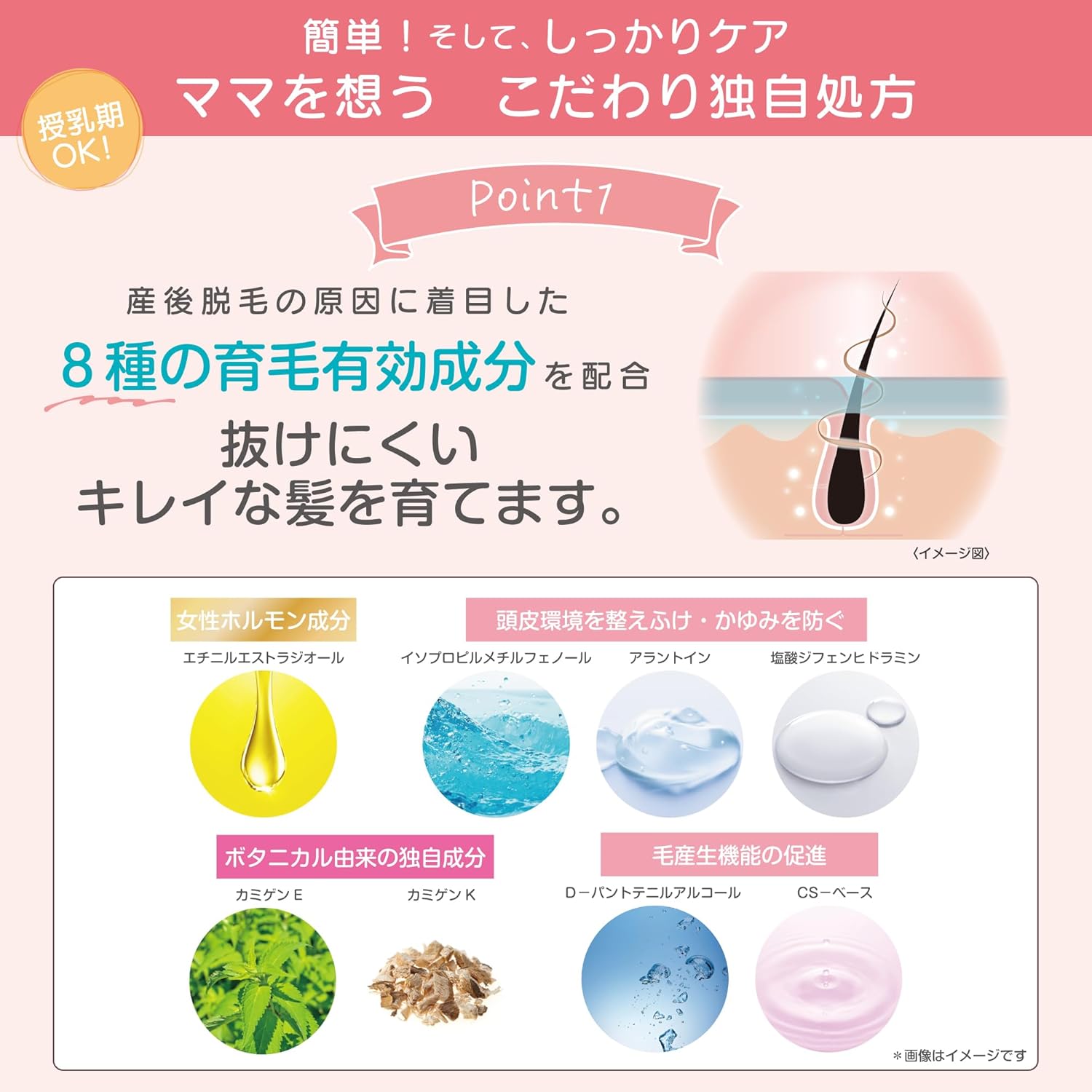 女性用育毛剤 髪の母ヘアエッセンス 150ml 8種の有効成分配合 【医薬部外品】
