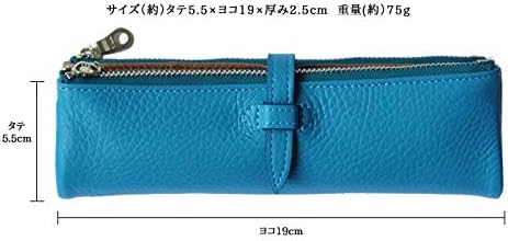 本革イタリアンレザー製ペンケース「ルポ2セカンド」 (ネイビー)