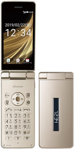 【整備済み品】SHARP AQUOS ケータイ docomo 2018年冬春モデル 折りたたみ 800万画素 防水 ゴールド 125g セカンドオリジナルクロス付き