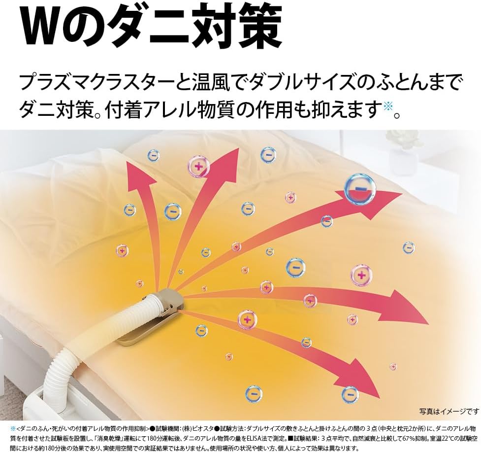 ダニ退治機能付きプラズマクラスター布団乾燥機 UD-CF1W