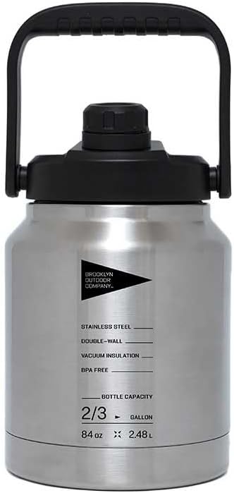 BROOKLYNアウトドア 2.5L アイ スジャグ 真空断熱 保冷保温 キャンプ用 シルバー