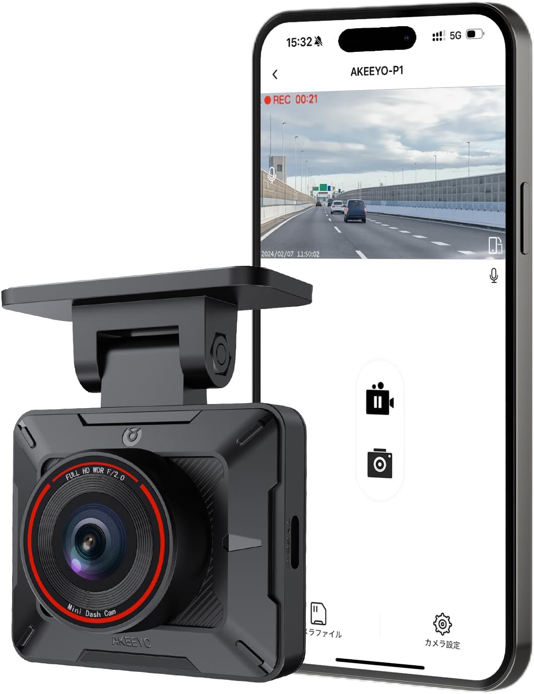 フルHD 1080P 車載ドライブレコーダー 小型 WiFi搭載 Gセンサー 24時間駐車監視