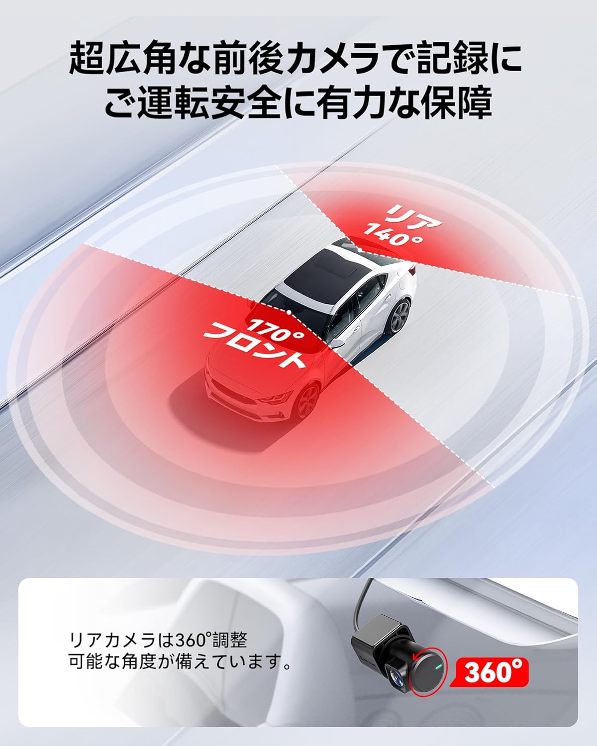 最新型ドライブレコーダー 前後カメラ 4K UHD GPS搭載 小型駐車監視機能付き F7NP