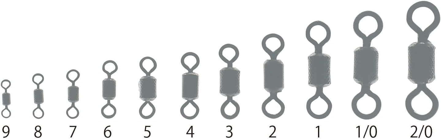 ローリングスイベル 黒 1号~9号 - ヨーヅリ 小物用品