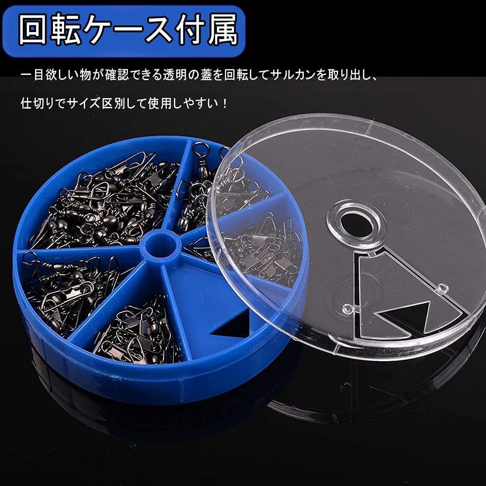 釣り金具 50本セット タル型スナップ付スイベル 15lb-28lb